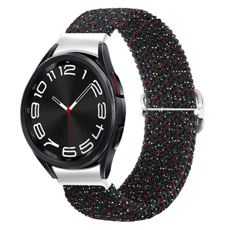 For Samsung Galaxy Watch 7 / 6 / 5 / 4 Kalebol Eight Buckle Nylon Braided Watch Band(Starlight Black) by Kalebol