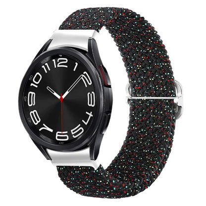 For Samsung Galaxy Watch 7 / 6 / 5 / 4 Kalebol Eight Buckle Nylon Braided Watch Band(Starlight Black) by Kalebol