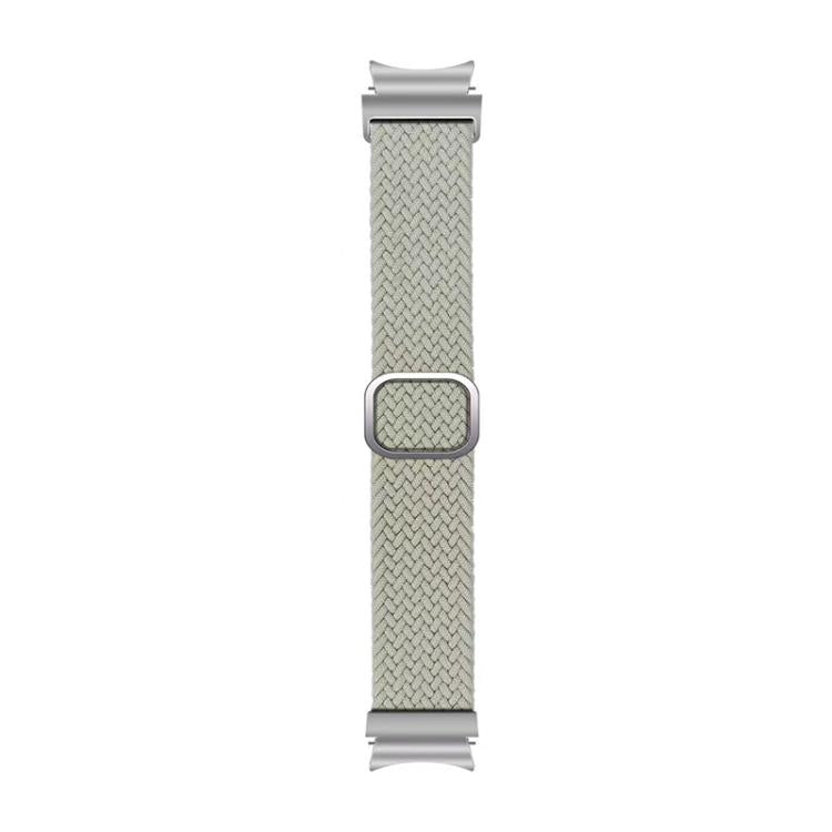 For Samsung Galaxy Watch 7 / 6 / 5 / 4 Kalebol Eight Buckle Nylon Braided Watch Band(Pearl White) by Kalebol