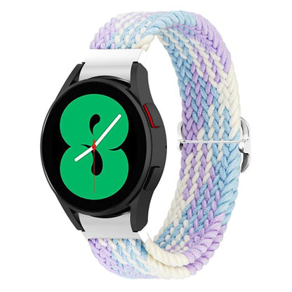 For Samsung Galaxy Watch 7 / 6 / 5 / 4 Kalebol Eight Buckle Nylon Braided Watch Band(Violet) by Kalebol