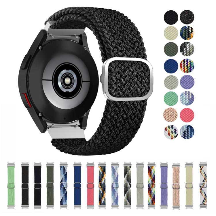 For Samsung Galaxy Watch 7 / 6 / 5 / 4 Kalebol Eight Buckle Nylon Braided Watch Band(Chocolate) by Kalebol