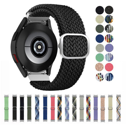 For Samsung Galaxy Watch 7 / 6 / 5 / 4 Kalebol Eight Buckle Nylon Braided Watch Band(Starlight Black) by Kalebol