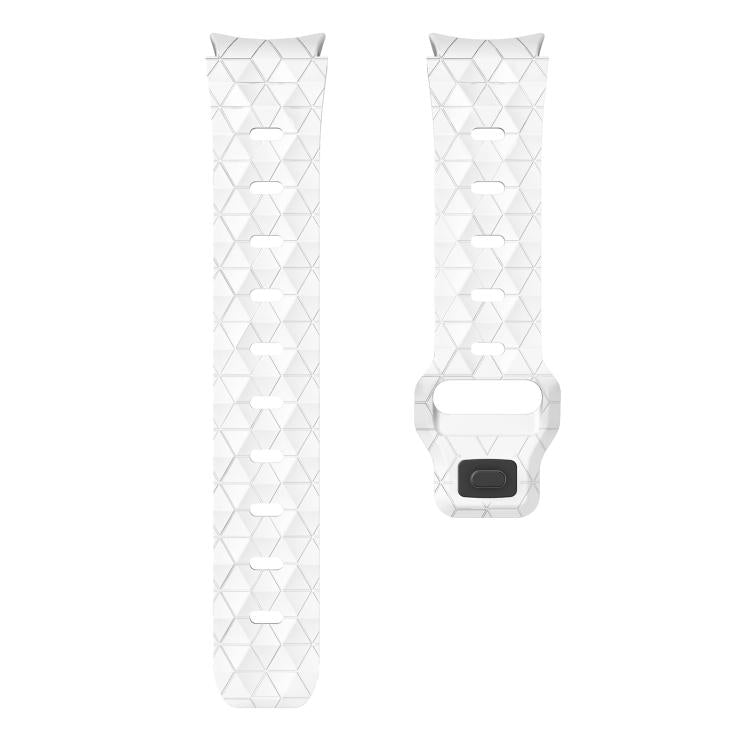 For Samsung Galaxy Watch 4 / 5 / 6 Kalebol Football Pattern Reverse Buckle Silicone Strap(White) by Kalebol