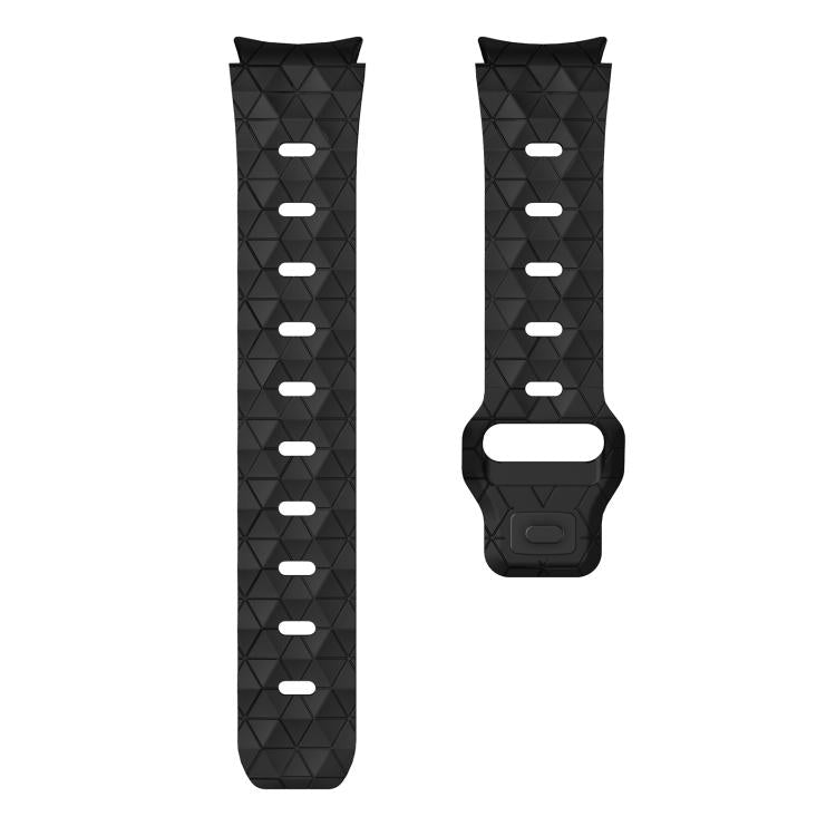 For Samsung Galaxy Watch 4 / 5 / 6 Kalebol Football Pattern Reverse Buckle Silicone Strap(Black) by Kalebol