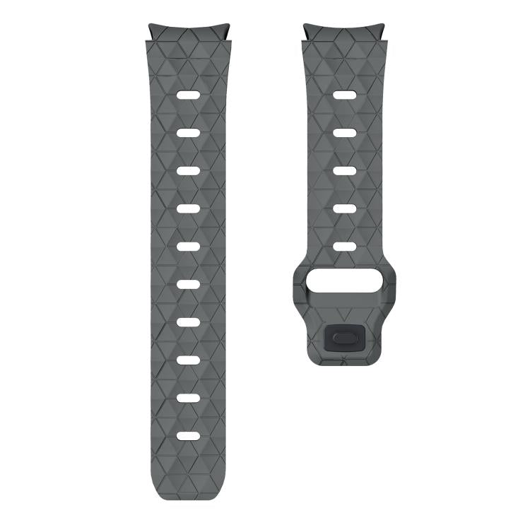 For Samsung Galaxy Watch 4 / 5 / 6 Kalebol Football Pattern Reverse Buckle Silicone Strap(Space Grey) by Kalebol