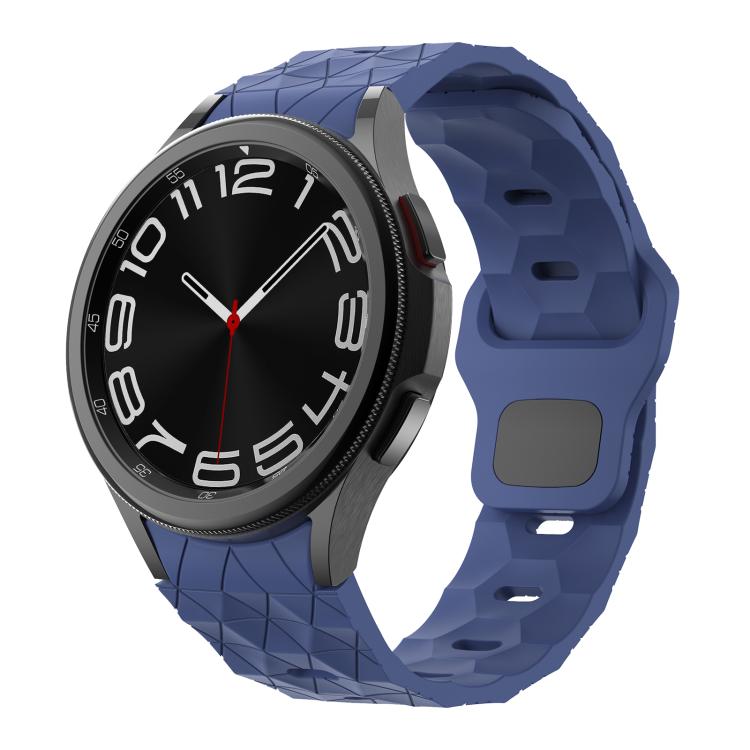 For Samsung Galaxy Watch 4 / 5 / 6 Kalebol Football Pattern Reverse Buckle Silicone Strap(Midnight Blue) by Kalebol