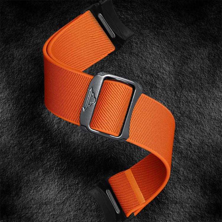For Samsung Galaxy Watch 5 Pro / 6 / 7 Kalebol Button Elastic Nylon Watch Band(Orange) by Kalebol