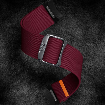 For Samsung Galaxy Watch 5 Pro / 6 / 7 Kalebol Button Elastic Nylon Watch Band(Wine Red) by Kalebol
