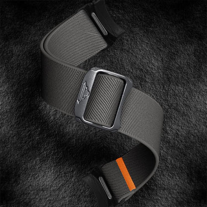 For Samsung Galaxy Watch 5 Pro / 6 / 7 Kalebol Button Elastic Nylon Watch Band(Dark Grey) by Kalebol