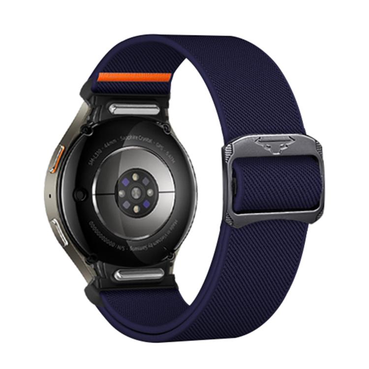 For Samsung Galaxy Watch 5 Pro / 6 / 7 Kalebol Button Elastic Nylon Watch Band(Midnight Blue) by Kalebol