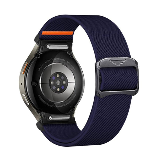 For Samsung Galaxy Watch 5 Pro / 6 / 7 Kalebol Button Elastic Nylon Watch Band(Midnight Blue) by Kalebol