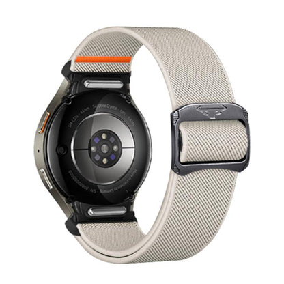 For Samsung Galaxy Watch 5 Pro / 6 / 7 Kalebol Button Elastic Nylon Watch Band(Starlight) by Kalebol