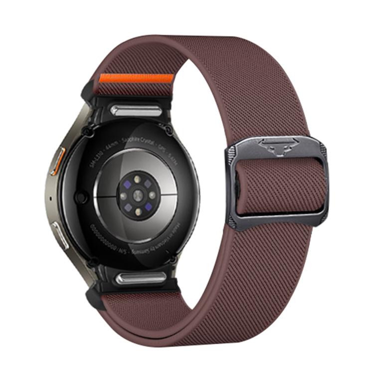 For Samsung Galaxy Watch 5 Pro / 6 / 7 Kalebol Button Elastic Nylon Watch Band(Smoky Purple) by Kalebol
