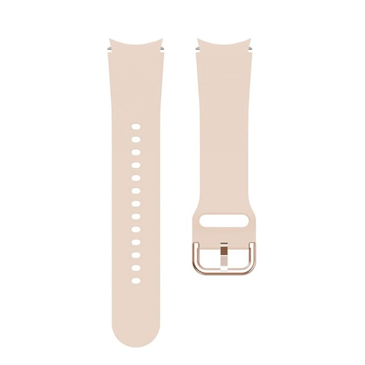 For Samsung Galaxy Watch 7 / 6 / 5 / 4 Kalebol Metal Pin Buckle Silicone Watch Band(Pink) by Kalebol