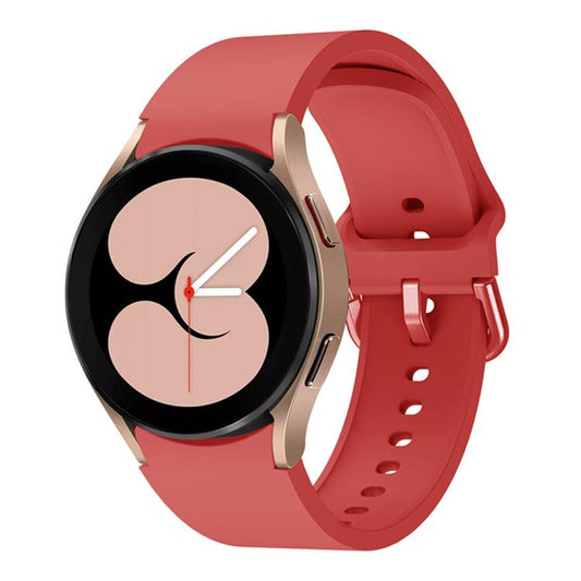 For Samsung Galaxy Watch 7 / 6 / 5 / 4 Kalebol Metal Pin Buckle Silicone Watch Band(Red) by Kalebol