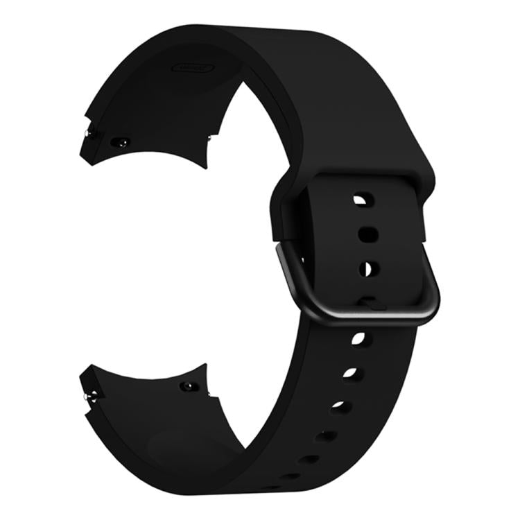 For Samsung Galaxy Watch 7 / 6 / 5 / 4 Kalebol Metal Pin Buckle Silicone Watch Band(Black) by Kalebol