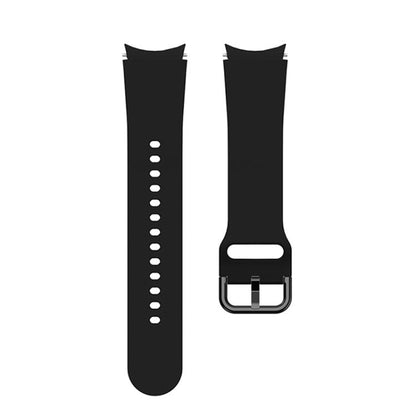 For Samsung Galaxy Watch 7 / 6 / 5 / 4 Kalebol Metal Pin Buckle Silicone Watch Band(Black) by Kalebol