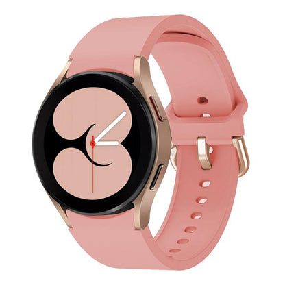 For Samsung Galaxy Watch 7 / 6 / 5 / 4 Kalebol Metal Pin Buckle Silicone Watch Band(Rose Pink) by Kalebol