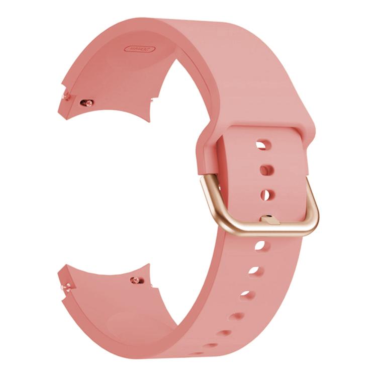 For Samsung Galaxy Watch 7 / 6 / 5 / 4 Kalebol Metal Pin Buckle Silicone Watch Band(Rose Pink) by Kalebol