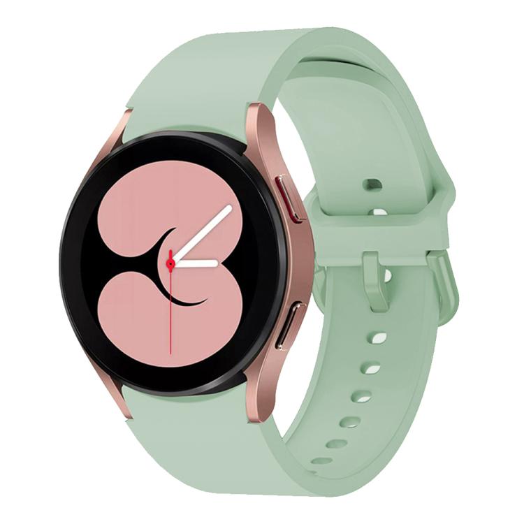 For Samsung Galaxy Watch 7 / 6 / 5 / 4 Kalebol Metal Pin Buckle Silicone Watch Band(Matcha Green) by Kalebol