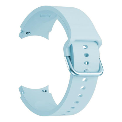 For Samsung Galaxy Watch 7 / 6 / 5 / 4 Kalebol Metal Pin Buckle Silicone Watch Band(Light Blue) by Kalebol