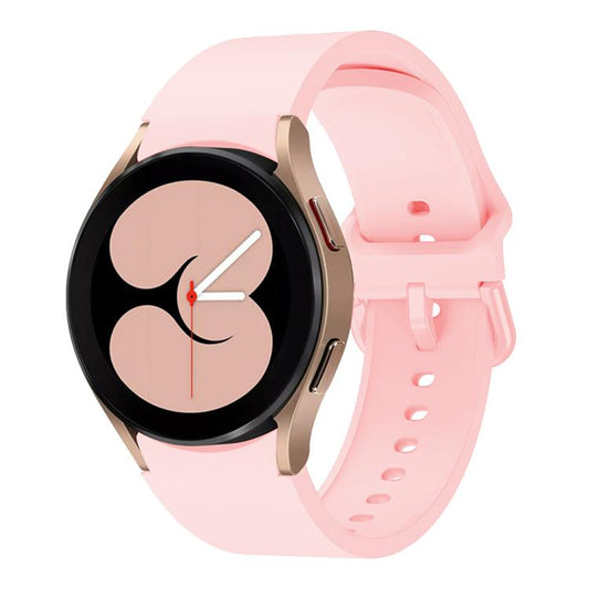 For Samsung Galaxy Watch 7 / 6 / 5 / 4 Kalebol Metal Pin Buckle Silicone Watch Band(Light Pink) by Kalebol
