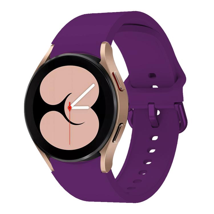 For Samsung Galaxy Watch 7 / 6 / 5 / 4 Kalebol Metal Pin Buckle Silicone Watch Band(Dark Purple) by Kalebol
