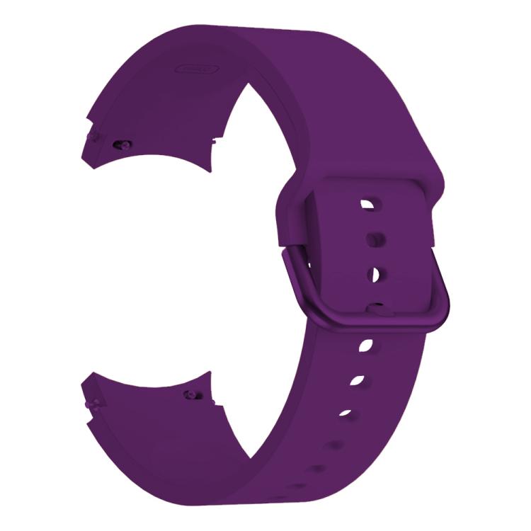 For Samsung Galaxy Watch 7 / 6 / 5 / 4 Kalebol Metal Pin Buckle Silicone Watch Band(Dark Purple) by Kalebol