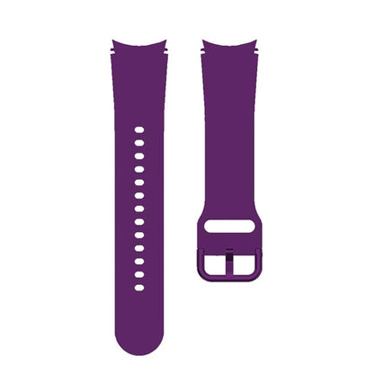 For Samsung Galaxy Watch 7 / 6 / 5 / 4 Kalebol Metal Pin Buckle Silicone Watch Band(Dark Purple) by Kalebol