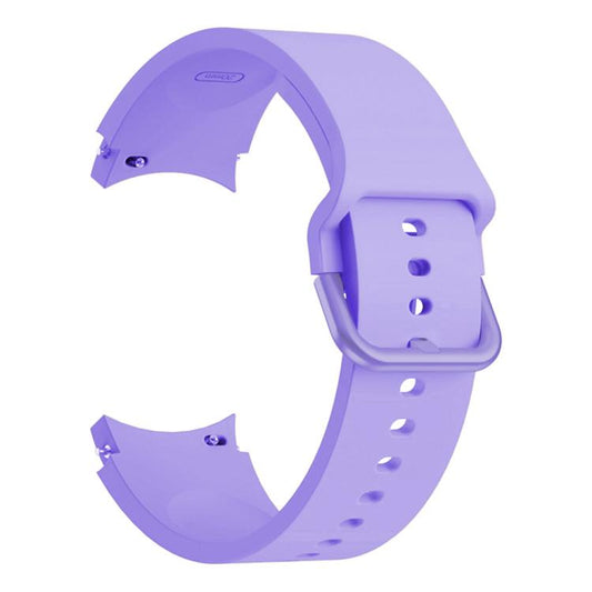 For Samsung Galaxy Watch 7 / 6 / 5 / 4 Kalebol Metal Pin Buckle Silicone Watch Band(Light Purple) by Kalebol