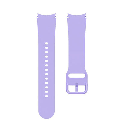 For Samsung Galaxy Watch 7 / 6 / 5 / 4 Kalebol Metal Pin Buckle Silicone Watch Band(Light Purple) by Kalebol