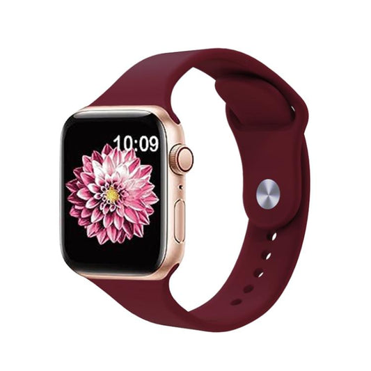 For Apple Watch 46mm / 49mm / 45mm / 44mm Kalebol Reverse Buckle Silicone Watch Band(Wine Red) by Kalebol