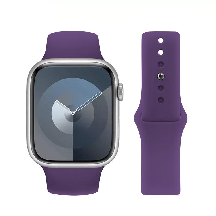 For Apple Watch 46mm / 49mm / 45mm / 44mm Kalebol Reverse Buckle Silicone Watch Band(Dark Purple) by Kalebol
