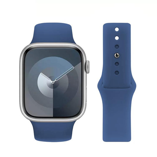 For Apple Watch 46mm / 49mm / 45mm / 44mm Kalebol Reverse Buckle Silicone Watch Band(Blue) by Kalebol