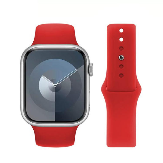 For Apple Watch 42mm / 41mm / 40mm / 38mm Kalebol Reverse Buckle Silicone Watch Band(Red) by Kalebol