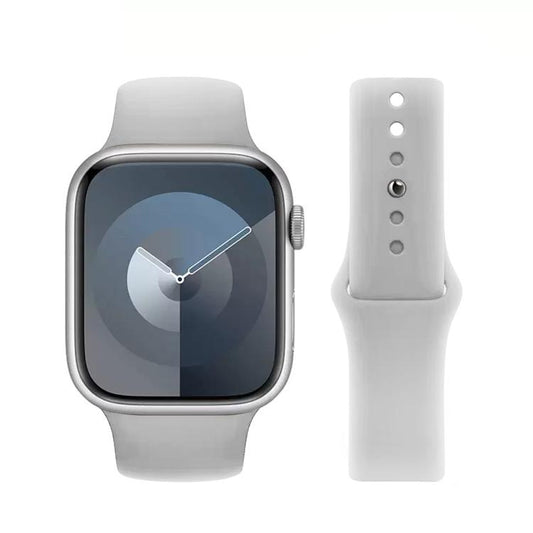 For Apple Watch 42mm / 41mm / 40mm / 38mm Kalebol Reverse Buckle Silicone Watch Band(Light Grey) by Kalebol