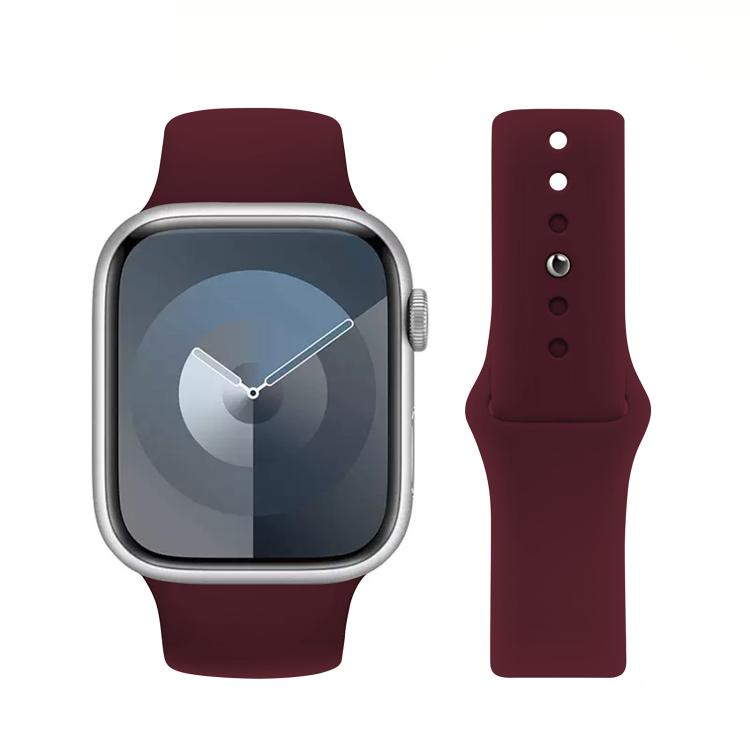 For Apple Watch 42mm / 41mm / 40mm / 38mm Kalebol Reverse Buckle Silicone Watch Band(Wine Red) by Kalebol