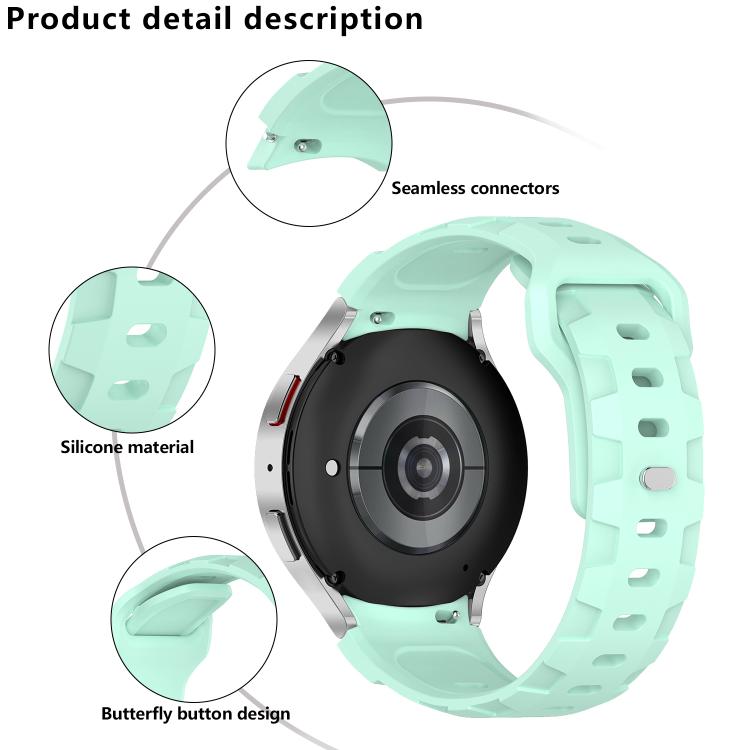 For Samsung Galaxy Watch 5 Pro / 6 / 7 Kalebol Armor Silicone Watch Band(Cyan-blue) by Kalebol