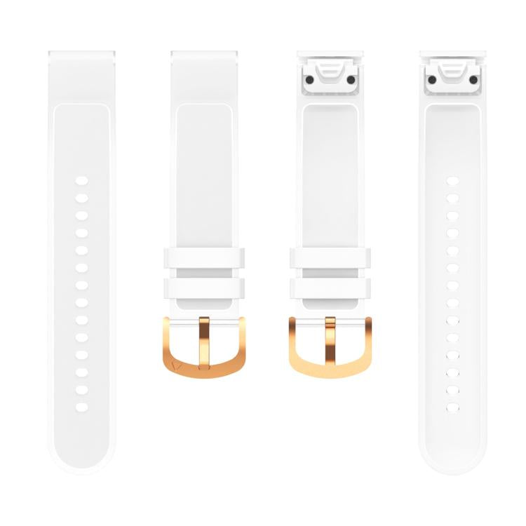 For Garmin Fenix 7S 20mm Kalebol Glacier Transparent Silicone Quick Release Watch Band(White) by Kalebol