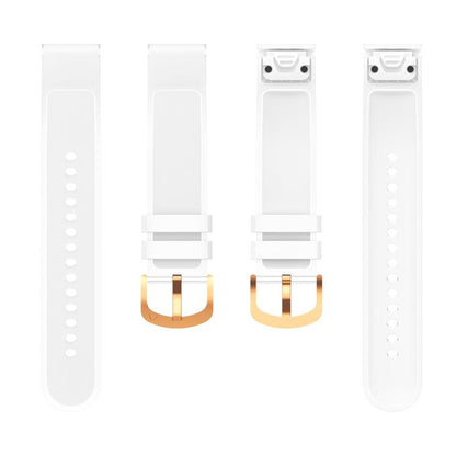 For Garmin Fenix 7S 20mm Kalebol Glacier Transparent Silicone Quick Release Watch Band(White) by Kalebol