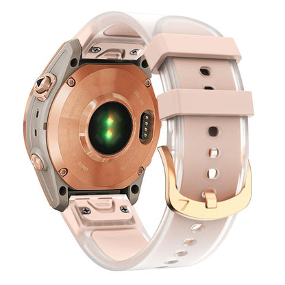 For Garmin Fenix 7S 20mm Kalebol Glacier Transparent Silicone Quick Release Watch Band(Pink) by Kalebol