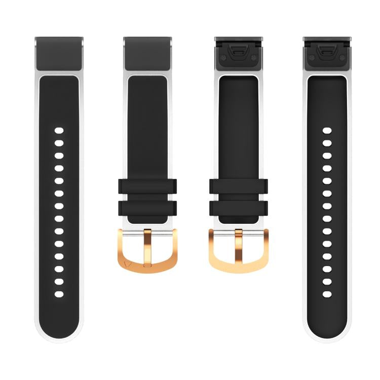 For Garmin Fenix 7S 20mm Kalebol Glacier Transparent Silicone Quick Release Watch Band(Black) by Kalebol