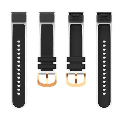 For Garmin Fenix 7S 20mm Kalebol Glacier Transparent Silicone Quick Release Watch Band(Black) by Kalebol