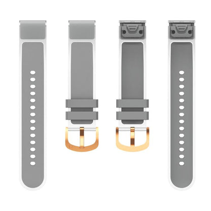For Garmin Fenix 7S 20mm Kalebol Glacier Transparent Silicone Quick Release Watch Band(Grey) by Kalebol