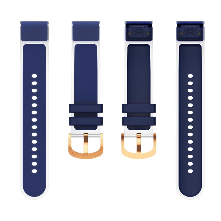 For Garmin Fenix 7S 20mm Kalebol Glacier Transparent Silicone Quick Release Watch Band(Midnight Blue) by Kalebol