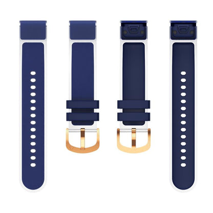 For Garmin Fenix 7S 20mm Kalebol Glacier Transparent Silicone Quick Release Watch Band(Midnight Blue) by Kalebol