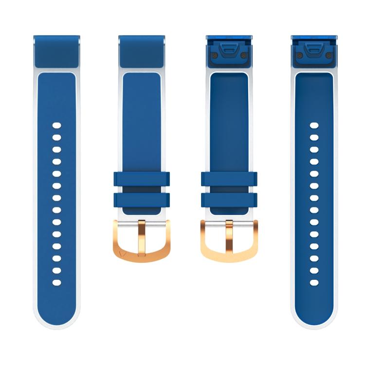 For Garmin Fenix 7S 20mm Kalebol Glacier Transparent Silicone Quick Release Watch Band(Royal Blue) by Kalebol
