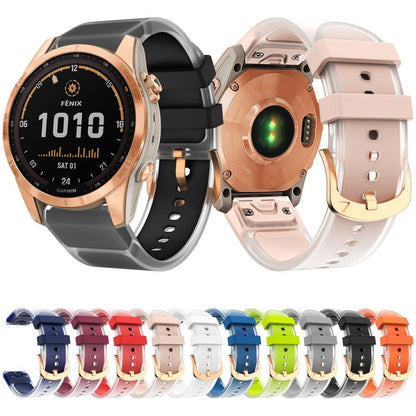 For Garmin Fenix 7S 20mm Kalebol Glacier Transparent Silicone Quick Release Watch Band(White) by Kalebol