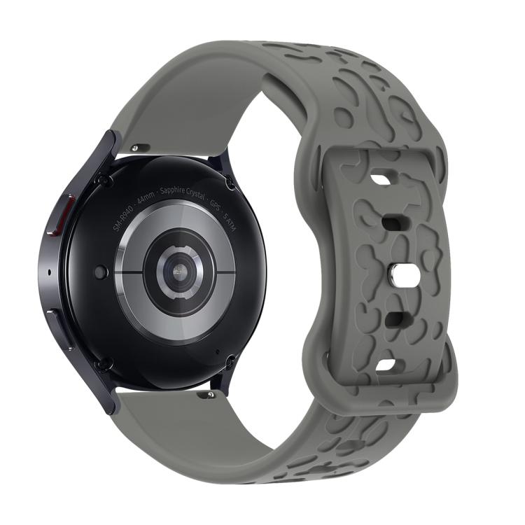 18mm Kalebol Leopard Print Butterfly Buckle Silicone Watch Band(Space Grey) by Kalebol