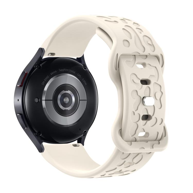 18mm Kalebol Leopard Print Butterfly Buckle Silicone Watch Band(Starlight) by Kalebol